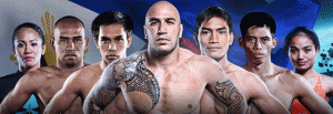 (From left) Philippine mixed martial arts fighters Ana Julaton, Rene Catalan, Kevin Belingon, Brandon Vera, Eduard Folayang, Honorio Banario and Jujeath Nagaowa will display their prowess in One Fighting Championship’s Warrior’s Way. CONTRIBUTED PHOTO