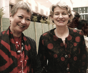 Cecile Guidote Alvarez (left) with Irene Bokova, Unesco’s first woman director. This photo was taken in 2012 in Paris where Alvarez addressed Unesco