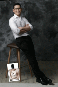 Richard Yap wears his signature scent for Avon, RY (inset photo)