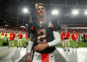 Team Irvin quarterback Matt Ryan No.2 of the Atlanta Falcons walks offsides the field after the 2015 Pro Bowl at University of Phoenix Stadium in Glendale, Arizona. AFP PHOTO