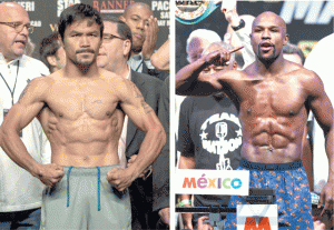 Manny Pacquiao and Floyd Mayweather Jr. AFP FILE PHOTOS