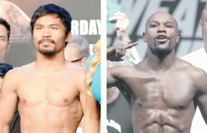 Manny Pacquiao and Floyd Mayweather Jr. AFP FILE PHOTOS