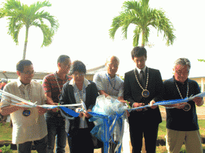 The Japanese Embassy officials with Balangiga Mayor Viscuso de Lira and Tesda representatives at the inauguration of the national agricultural school