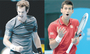 Andy Murray (left) and Novak Djokovic AFP FILE PHOTOS