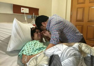 TEARFUL REUNION Sen. Ramon “Bong” Revilla and son Jolo cry upon seeing each other at the Asian Hospital and Medical Center in this photo released by the office of the senator. 