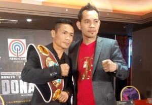  WBO light flyweight champion Donnie “Ahas” Nietes (left) and former world champion Nonito “ The Filipino Flash” Donaire Jr. CONTRIBUTED PHOTO 