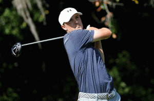 Jordan Spieth hits off the 11th tee during the final round of the Valspar Championship at Innisbrook Resort Copperhead Course on Monday in Palm Harbor, Florida. AFP PHOTO