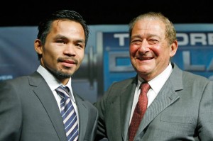 File picture of Manny Pacquiao and Bob Arum