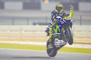 Rossi’s favorite gesture after a win