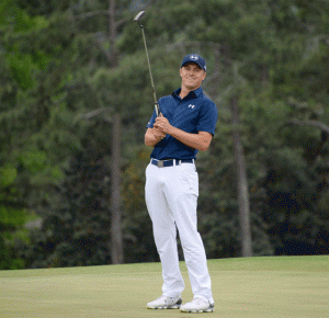 Jordan Spieth of the US celebrates winning the 79th Masters Golf Tournament at Augusta National Golf Club on Monday, in Augusta, Georgia. AFP PHOTO