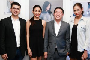 Zalora Phililippines’ co-founder and CEO Paulo Campos and marketing director Martin Cu with contestants of ‘Asia’s Next Top Model’ at the company’s anniversary party