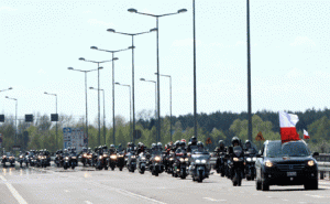 Polish bikers supporters of Russian motorcycling group 