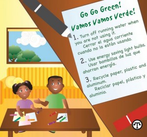A popular book series built around the socially responsible adventures of two young people is offering tips on how to encourage young people to become environmentally aware.