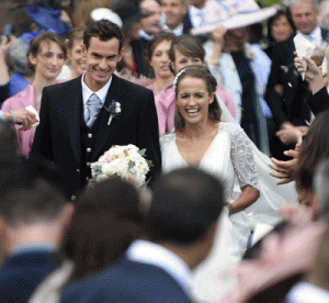 Andy Murray and Kim Sears AFP PHOTO