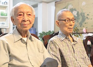 OLD WARRIORS Captains Fernando and Jose Javier are the oldest living Filipino veterans of the Second World War. PHOTO OFFICIAL GAZETTE