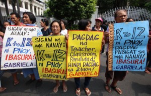 Critics of the program hold a protest outside the Supreme Court. RUY L. MARTINEZ