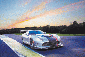 The 2016 Dodge Viper ACR combines the latest in aerodynamic, braking and tire technology – a recipe designed to carry on the ACR’s lap-time busting reputation that has made it a legend on race tracks around the world.