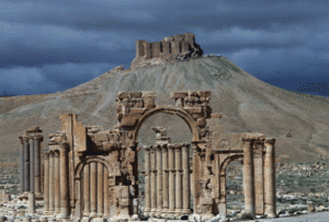 A file picture taken on March 14, 2014 shows a partial view of the ancient oasis city of Palmyra, 215 kilometers northeast of Damascus. Jihadists from the Islamic State group seized full control of the ancient Syrian city of Palmyra on May 21, a monitor said, putting the world heritage site at risk of destruction. AFP PHOTO