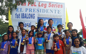 BICOL BETS  Bicol swimmers with Philippine Swimming League Regional Director for Region 5 lawyer Maria Theresa Mahiwo. CONTRIBUTED PHOTO