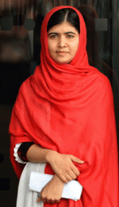 Malala Yousafzai, the 16-year-old Pakistani advocate for girls education who was shot in the head by the Taliban in 2012, is pictured before officially opening The Library of Birmingham in Birmingham, central England. AFP PHOTO