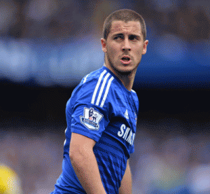 Chelsea’s Belgian midfielder Eden Hazard looks on during the English Premier League football match between Chelsea and Crystal Palace at Stamford Bridge in London on Sunday. AFP PHOTO