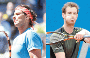 Rafael Nadal (left) and Andy Murray AFP PHOTO