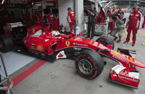 Ferrari’s German driver Sebastian Vettel competes during the second practice session at the Red Bull ring at Spielberg, Austria on Saturday ahead of the Austrian Formula One Grand Prix. AFP PHOTO