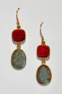 Semi-precious stones make for elegant earrings