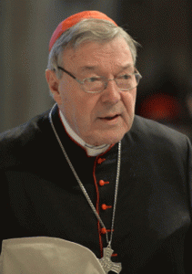 This file photo taken on April 2, 2015 shows Australian Cardinal George Pell, Prefect of the Secretariat for the Economy of the Holy See arriving to attend a Chrism mass for Holy Thursday (Maundy Thursday) which marks the start of Easter celebrations at St Peter's basilica in Vatican. Pell on June 1, summoned his lawyers after Pope Francis' specially-appointed commissioner for the protection of children accused him of being 