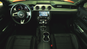 Inside is signature Mustang touches but with a modern and very clean touch.