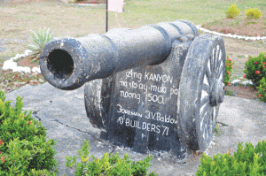  The old cannon still stands on what is now known as Parola Park.