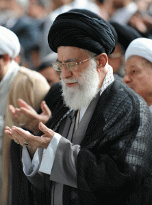 EID PRAYERS A handout picture released by the official website of the Iranian supreme leader Ayatollah Ali Khamenei shows him leading the Eid al-Fitr prayers at Tehran’s Grand Mosalla in the Iranian capital on Saturday. AFP PHOTO