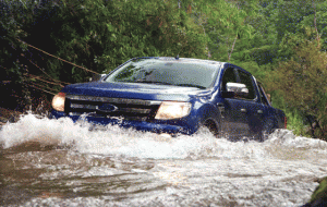 When you plunge your car into the water, do it slow and steadily.