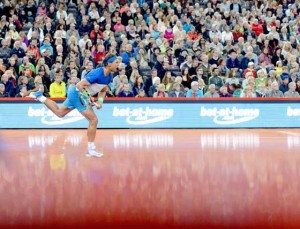 TOPSHOTS Spain’s Rafael Nadal during his first round match against Spain’s Fernando Verdasco at the ATP tournament in Hamburg, northern Germany on Wednesday. AFP PHOTO