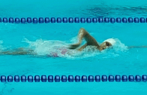 Philippine Swimming League standout Jux Keaton Solita finishes a lap during the preliminary round of the men’s 800m freestyle of the 2015 Summer World University Games swimming competitions at the Nambu University Aquatics Center in Gwangju, South Korea. He finishes fourth in Heat 1. CONTRIBUTED PHOTO 