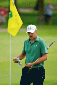 Jordan Spieth walks up to the 17th green during the final round of the John Deere Classic held at TPC Deere Run on Monday in Silvis, Illinois. AFP PHOTO
