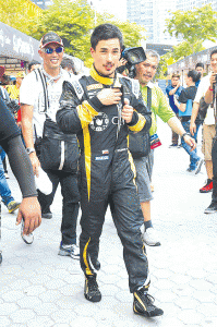 Prince of Speed Marlon Stockinger prepares to showcase his driving skills at Globe Slipstream 2.0.