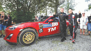 Tommy Makinen together with Akio Toyoda.