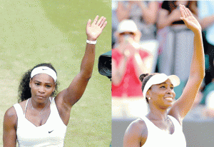 Serena Williams (left) and Venus Williams AFP PHOTOS