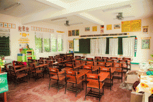 The two disaster-resilient school buildings are fully equipped with new school desks, chairs and shelves along with other facilities like ramps and washrooms