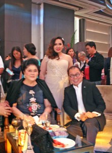 The Manila Hotel’s AVP for PR and Corporate Communications Nian Rigor joins Former First Lady Imelda Marcos and Manny Samson of Manny Samson and Associates