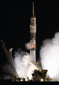 SUCCESSFUL LIFT-OFF The Soyuz TMA-17M spacecraft with the international crew of US astronaut Kjell Lindgren, Russian cosmonaut Oleg Kononenko and Japanese astronaut Kimiya Yui blasts off a launch pad of a Russian-leased Baikonur cosmodrome in Kazakhstan on July 22, 2015. AFP PHOTO