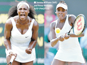 Serena Williams (left) and Venus Williams. AFP PHOTOS