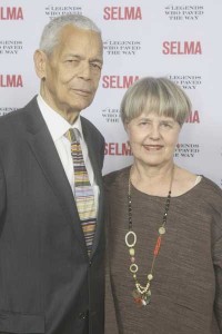 CIVIL RIGHTS FIGURE DIES In this December 6, 2014 file photo, Julian Bond and wife Pamela Horowitz attend a movie screening in Goleta, California. Julian Bond, a US civil rights activist and the former board chairman of the National Association for the Advancement of Colored People (NAACP), has died. He was 75. AFP PHOTO