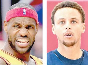 LeBron James (left) and Stephen Curry AFP PHOTOS