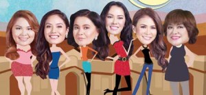 They are all ‘Misterless Misis’: Andie Gomez, Ritz Azul, Lorna Tolentino, Ruffa Guttierez, Gelli de Belen, and Mitch Valdez