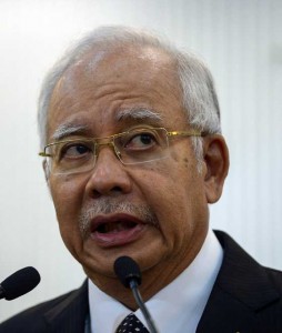 Malaysian Prime Minister Najib Razak  AFP PHOTO