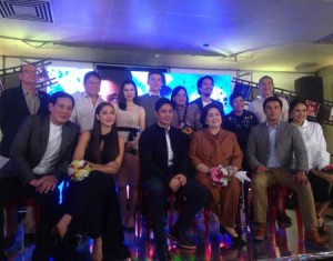 The cast of ‘Ang Probinsyano’ led by Coco Martin (center, seated), Maja Salvador (second from left, seated) and Susan Roces (third from right, seated)