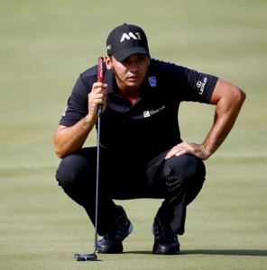 Jason Day of Australia lines up a putt during the First Round of the BMW Championship at Conway Farms Golf Club on Friday in Lake Forest, Illinois. AFP PHOTO