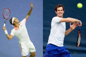 Roger Federer (left) and Andy Murray AFP PHOTOS